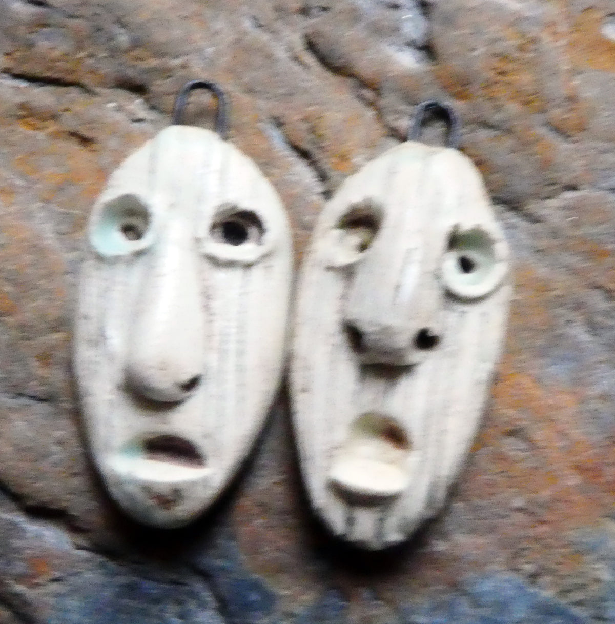 Ceramic Oval Face Charms #1