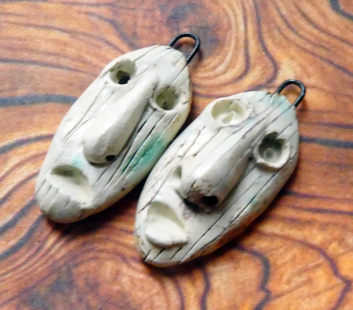 Ceramic Oval Face Charms #3