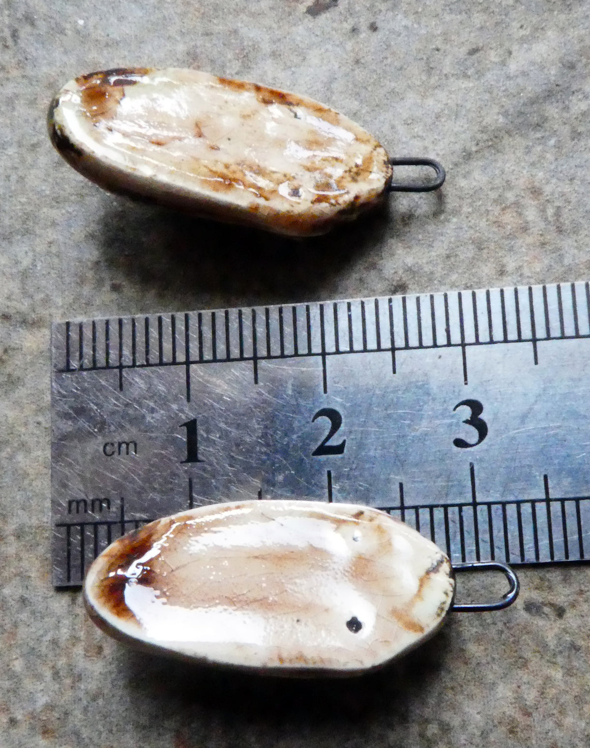 Ceramic Oval Face Charms #4
