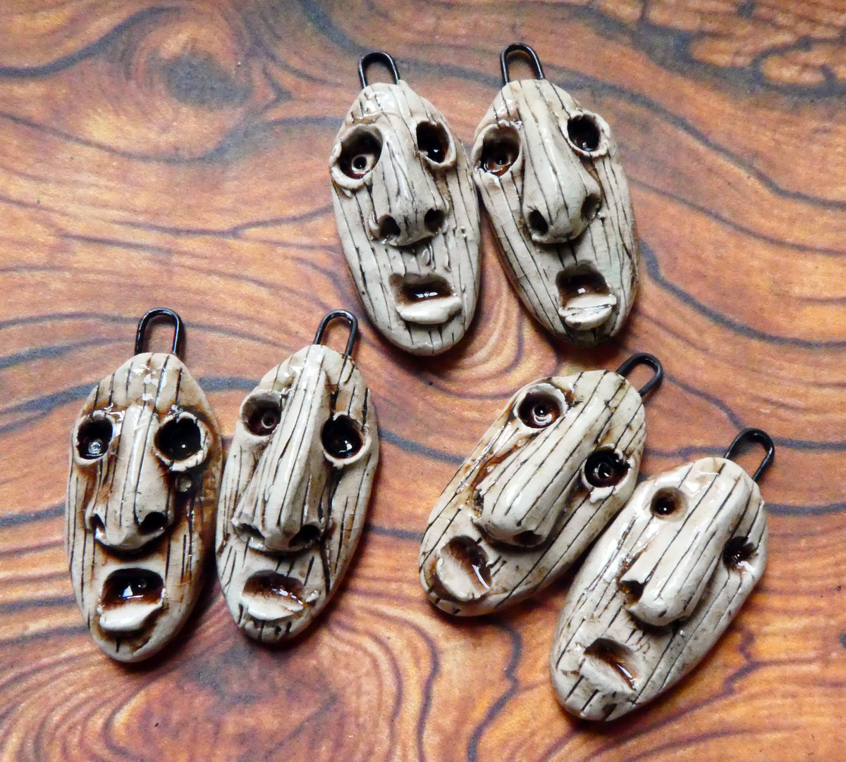 Ceramic Oval Face Charms #4