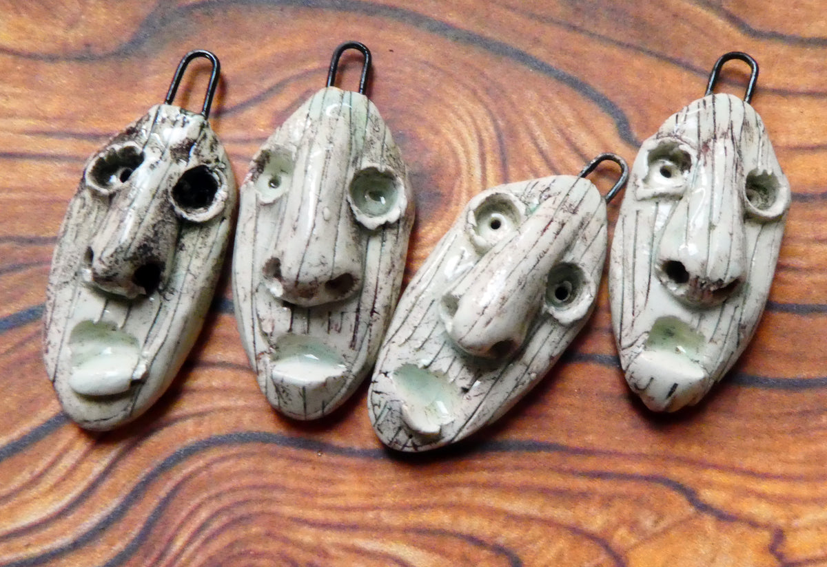 Ceramic Oval Face Charms #5
