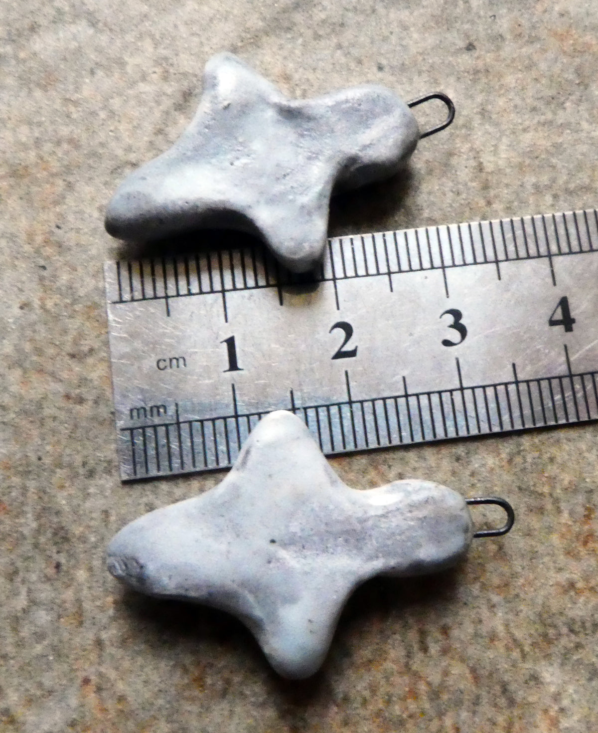 Ceramic Sgraffito Goddess Earring Charms #1