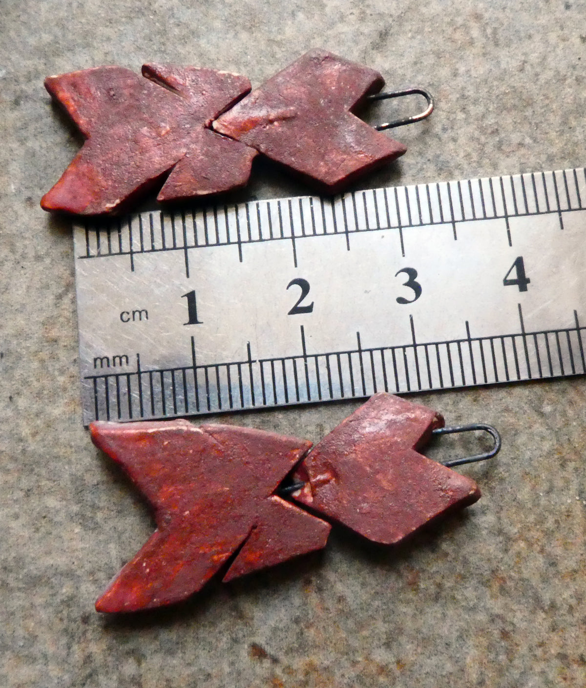 Ceramic Sgraffito Voodoo Amulet Charms #2