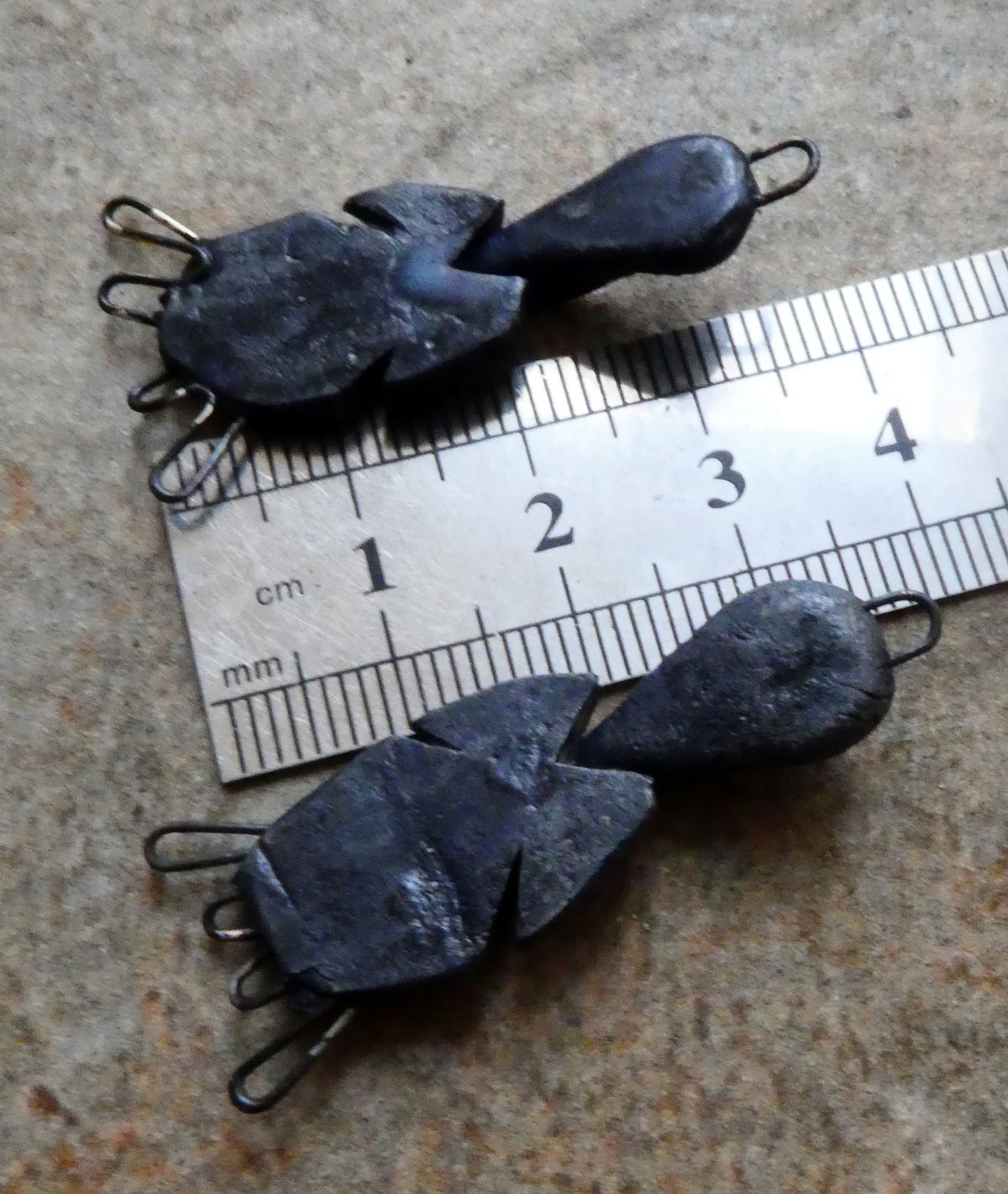 Ceramic Sgraffito Voodoo Amulet Charms #7