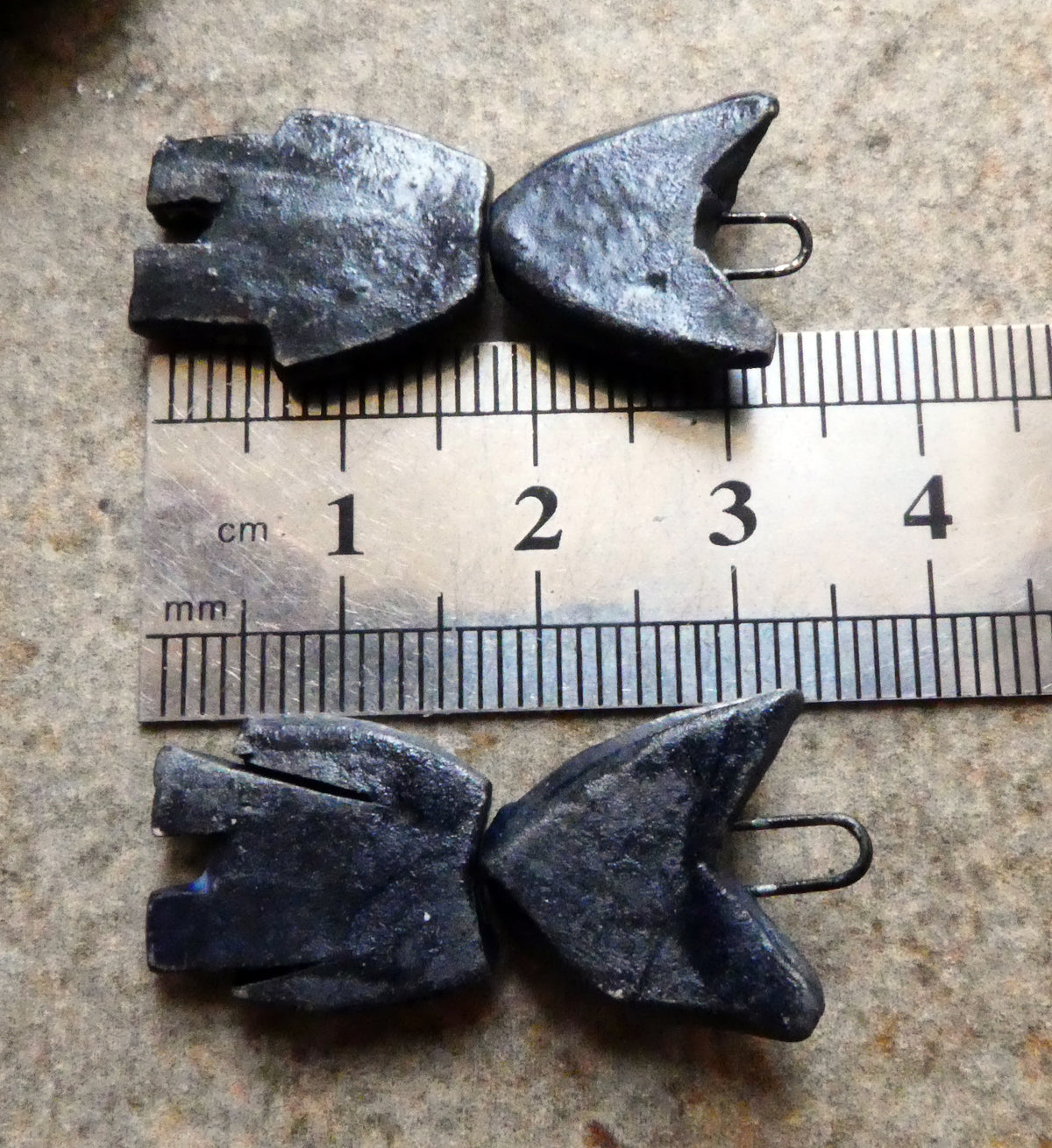 Ceramic Sgraffito Voodoo Amulet Charms #8