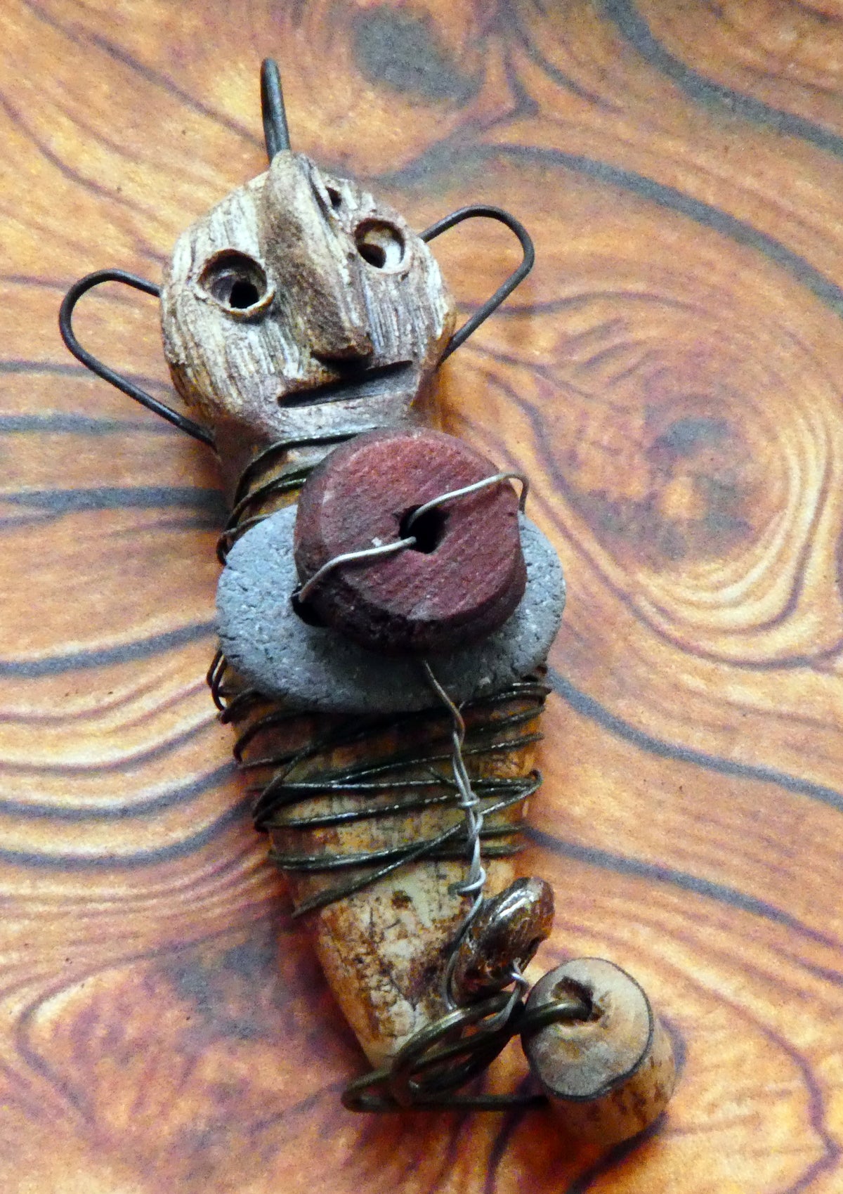 Ceramic Voodoo Amulet Pendant #1