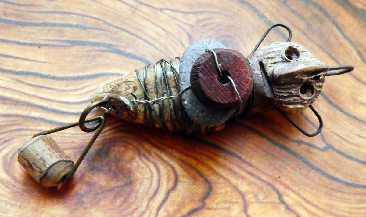 Ceramic Voodoo Amulet Pendant #1