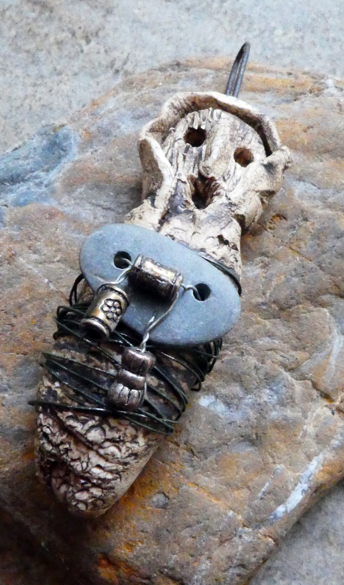 Ceramic Voodoo Amulet Pendant #2
