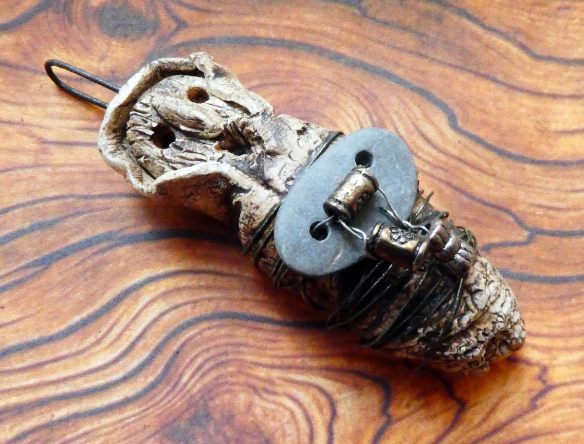 Ceramic Voodoo Amulet Pendant #2