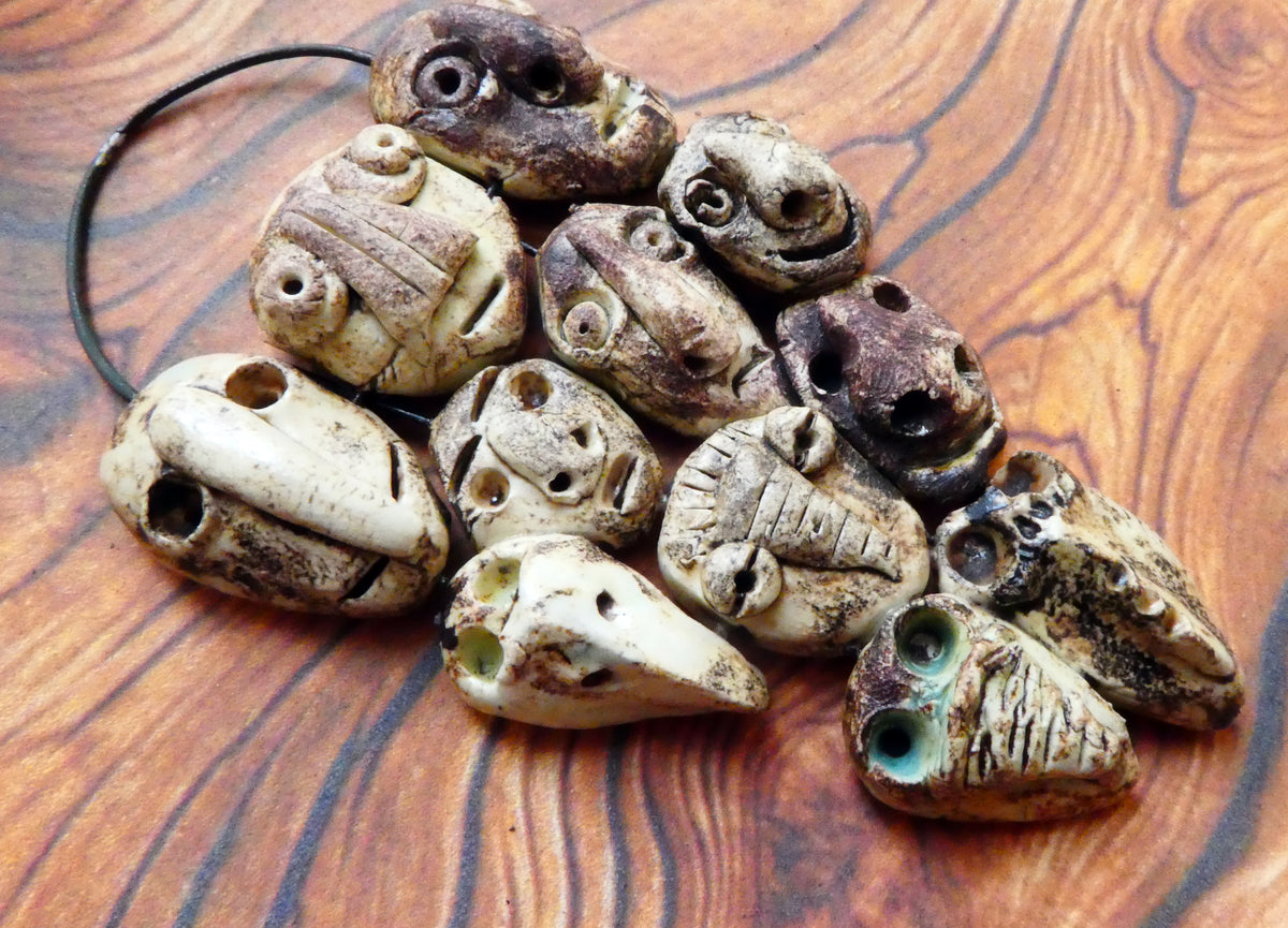 Ceramic Voodoo Faces Pendant