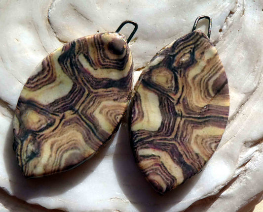 Ceramic Patterns in Nature Decal Earring Charms #8