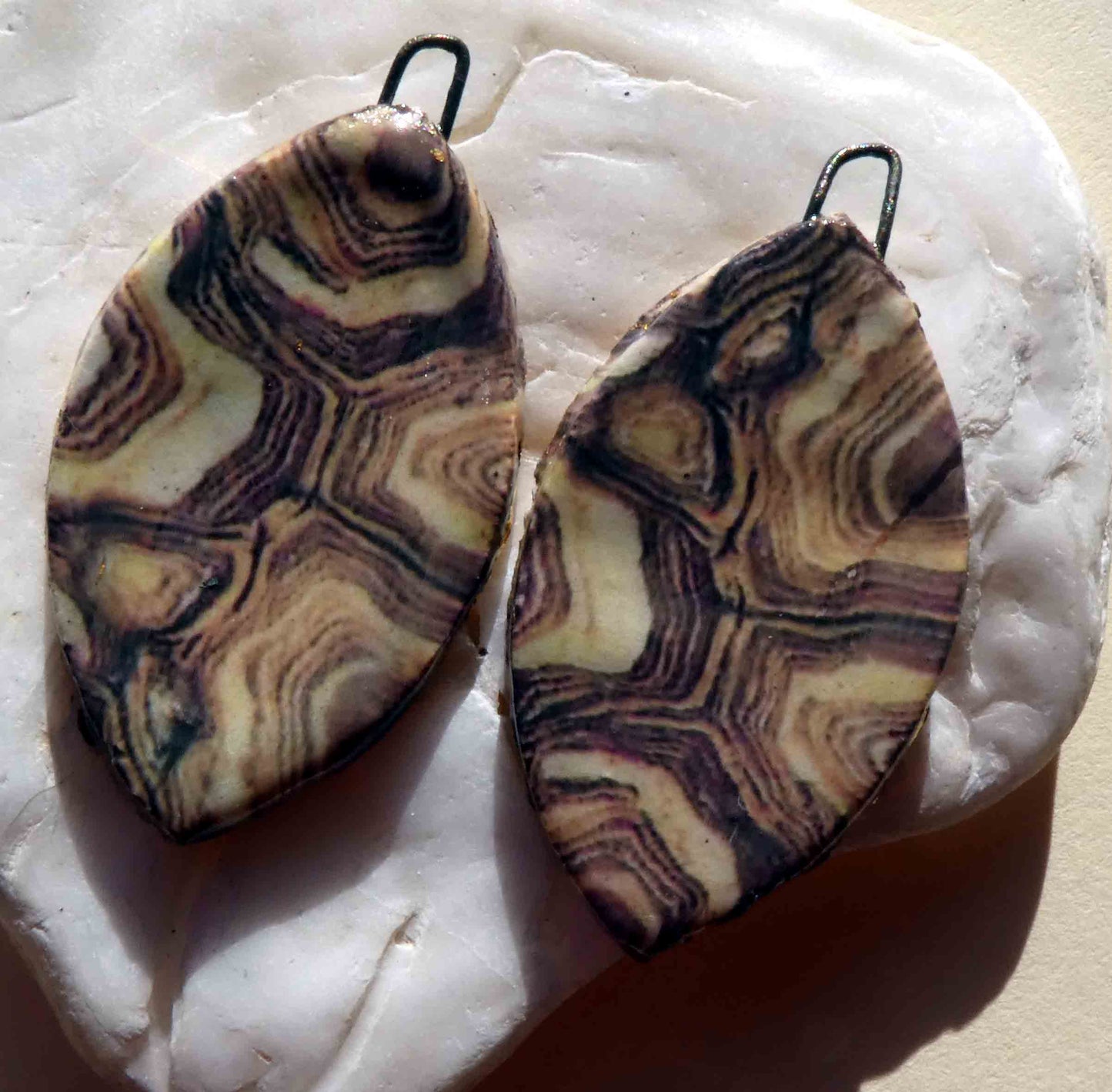 Ceramic Patterns in Nature Decal Earring Charms #8