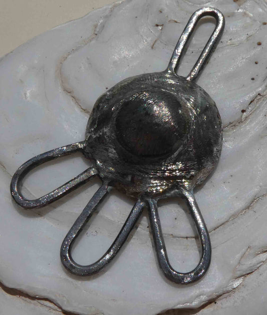 Steel Domed Disc Necklace Connector