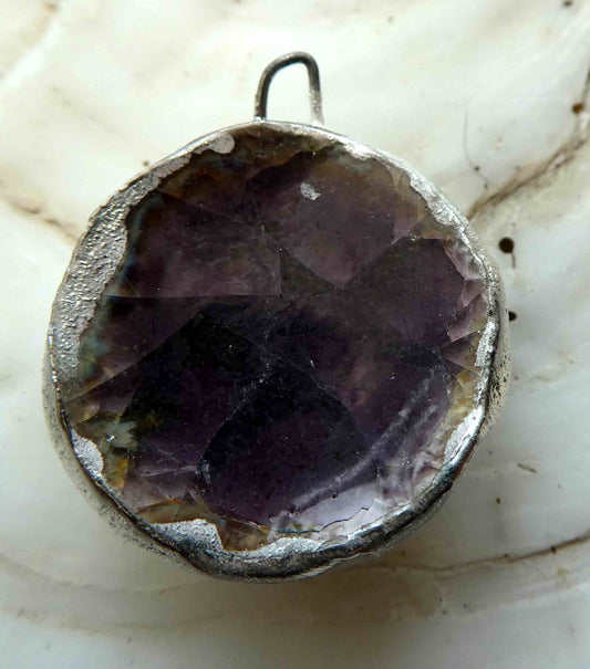 Ceramic Rockpool Mini Pendant -Amethyst