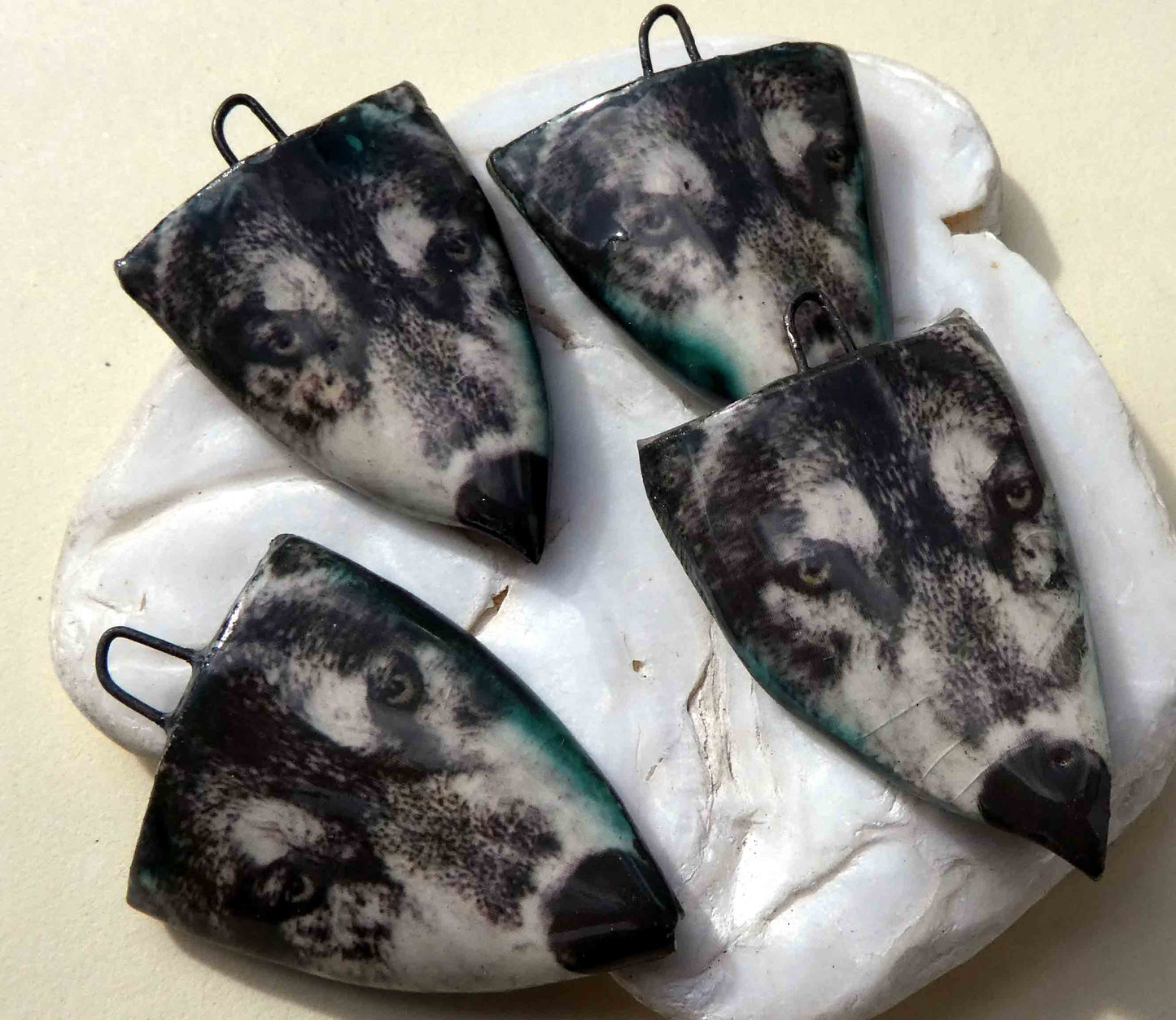 Ceramic Wolf Face Shield Droppers #3