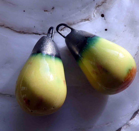 Ceramic Drops Earring Charms -Citrus Splash