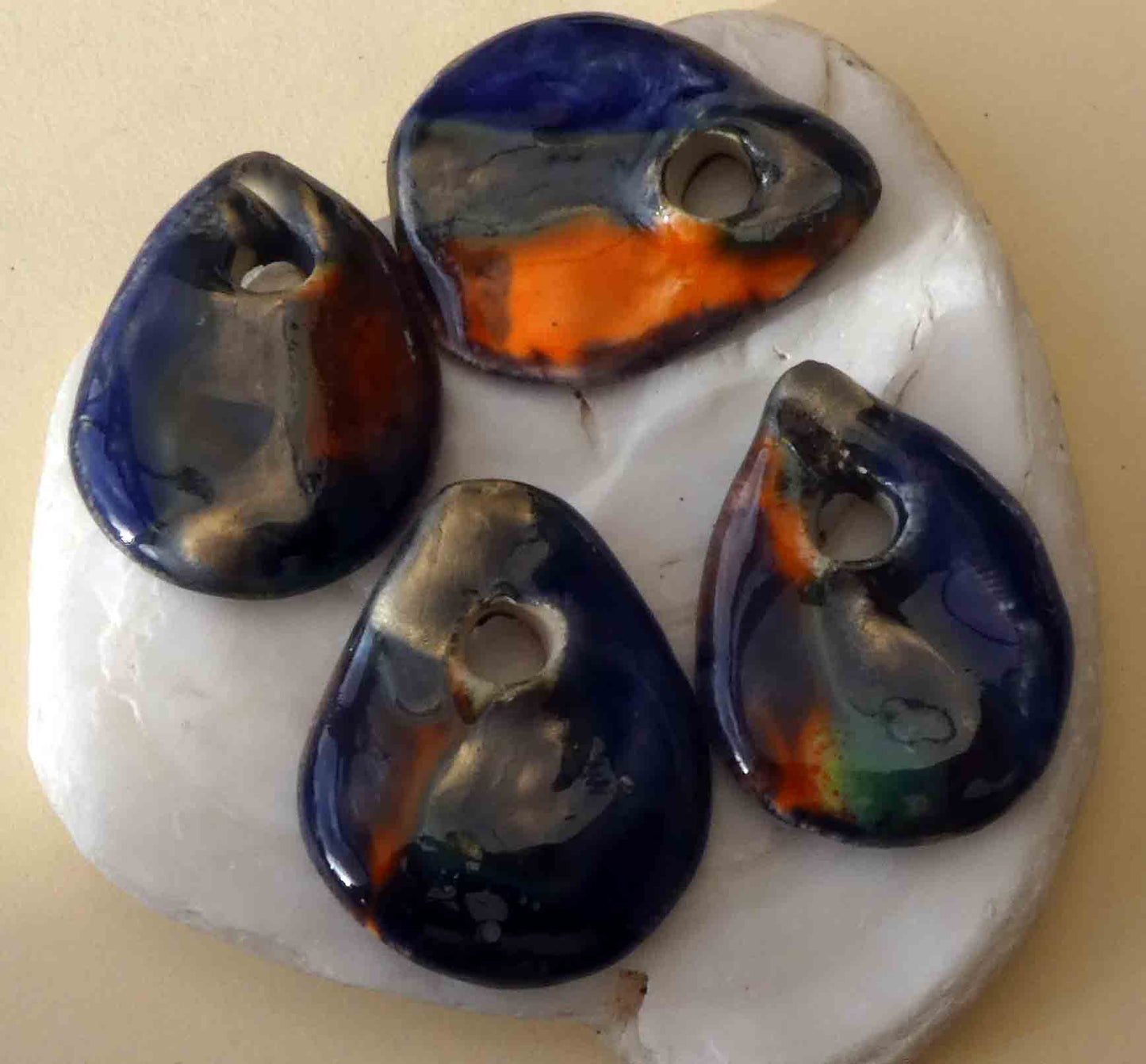 Ceramic Scales Earring Charms#6