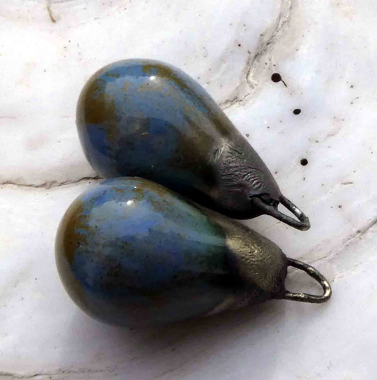 Ceramic Drops Earring Charms - Wildflower