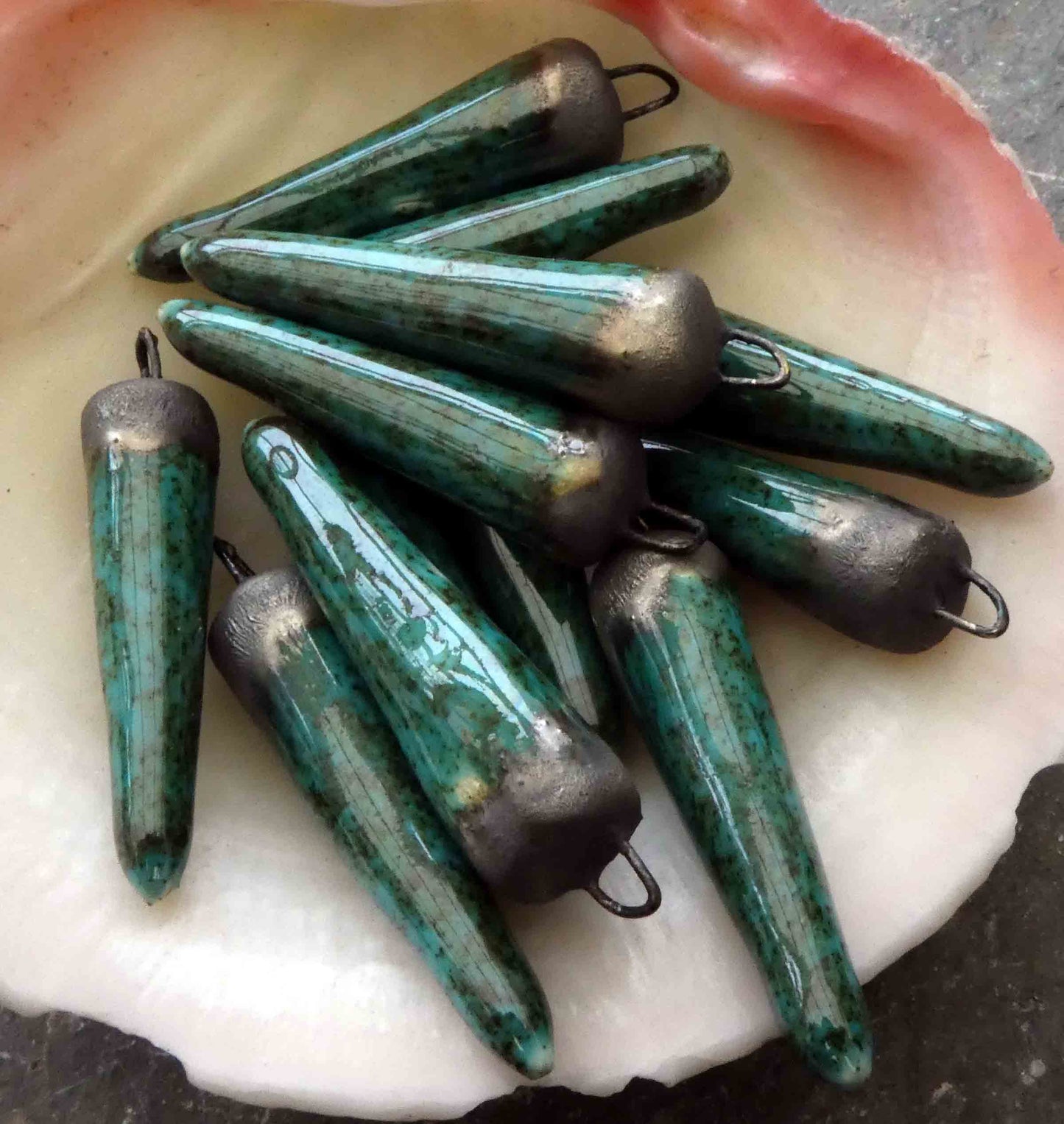 Ceramic Spikes Earring Charms - Santa Lucia
