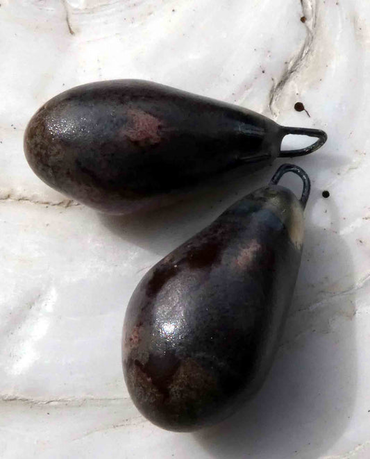 Ceramic Drops Earring Charms - Volcanic Glow