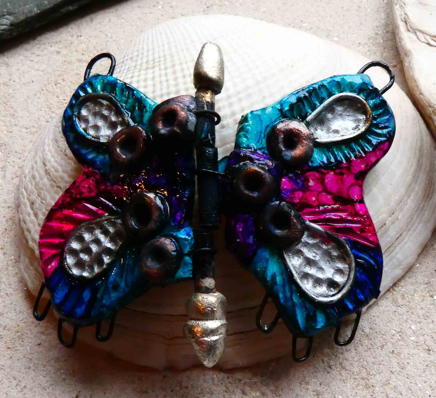 Ceramic Hinged Butterfly Connector Pendant
