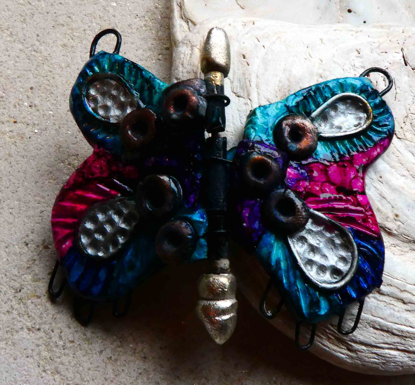 Ceramic Hinged Butterfly Connector Pendant