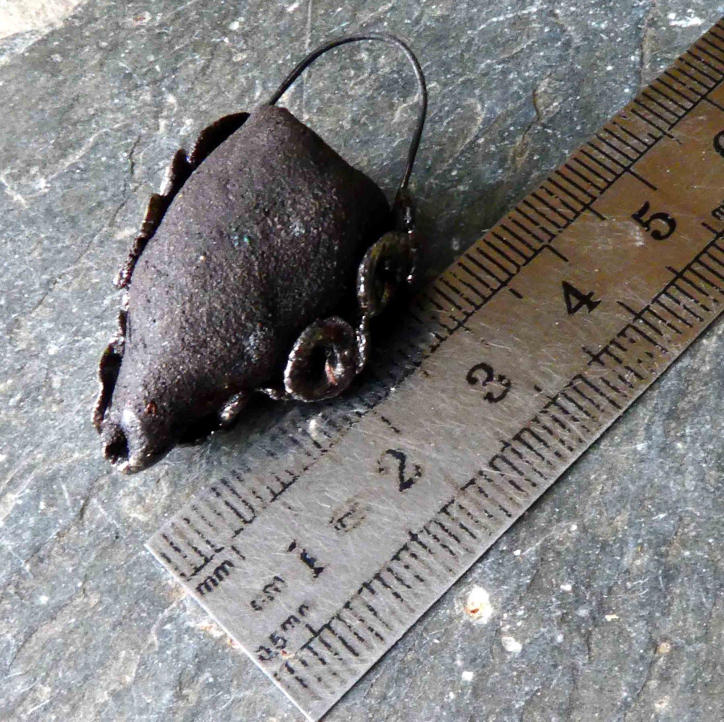 Black Stoneware Lichen Chamber Mini Pendant