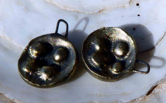 Ceramic Bronzy Granule Cups Earring Charms