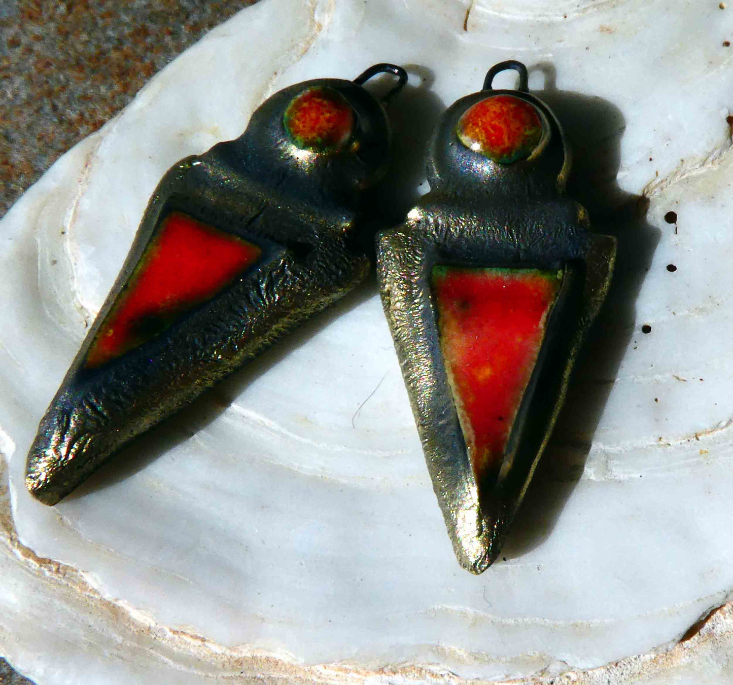 Ceramic Bronzy Dagger Stack Earring Charms - Fruit Punch