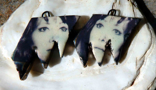 Ceramic Screamer Decal Earring Charms#5