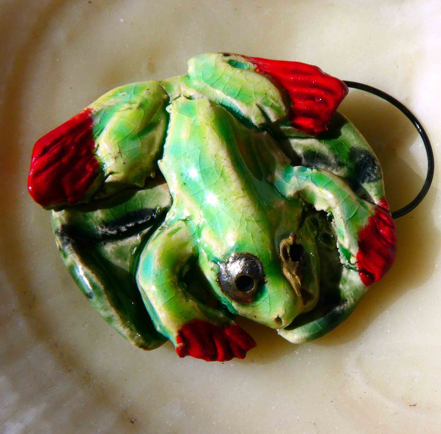Ceramic Froggy Pendant