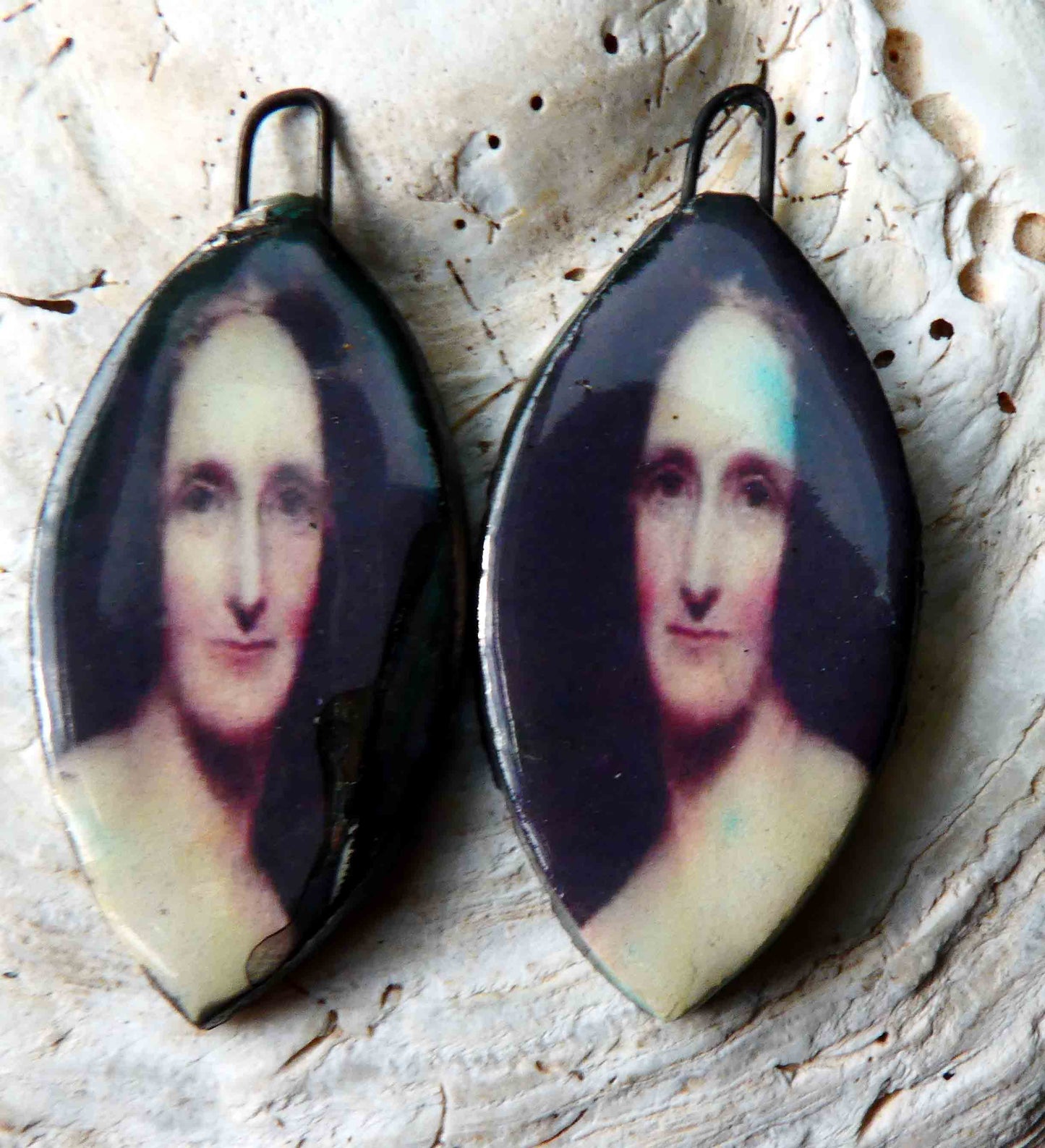 Mary Wollstonecraft Decal Drop Earring Charms