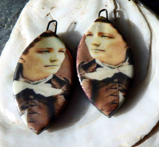 Victoria Woodhull Decal Drop Earring Charms