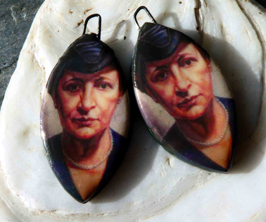 Frances Perkins Decal Drop Earring Charms