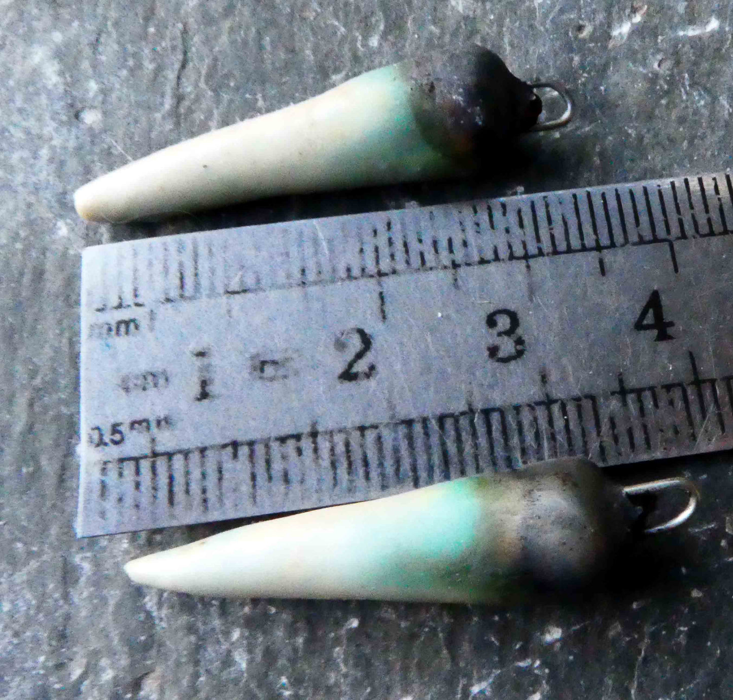 Ceramic Spikes Earring Charms -Aztec Turquoise