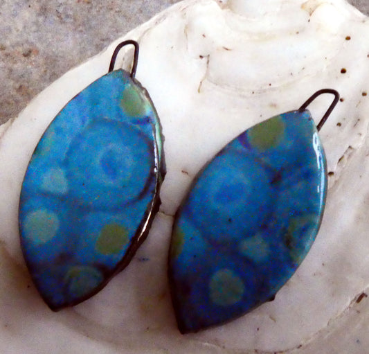 Ceramic Painted Drop Decal Earring Charms #38