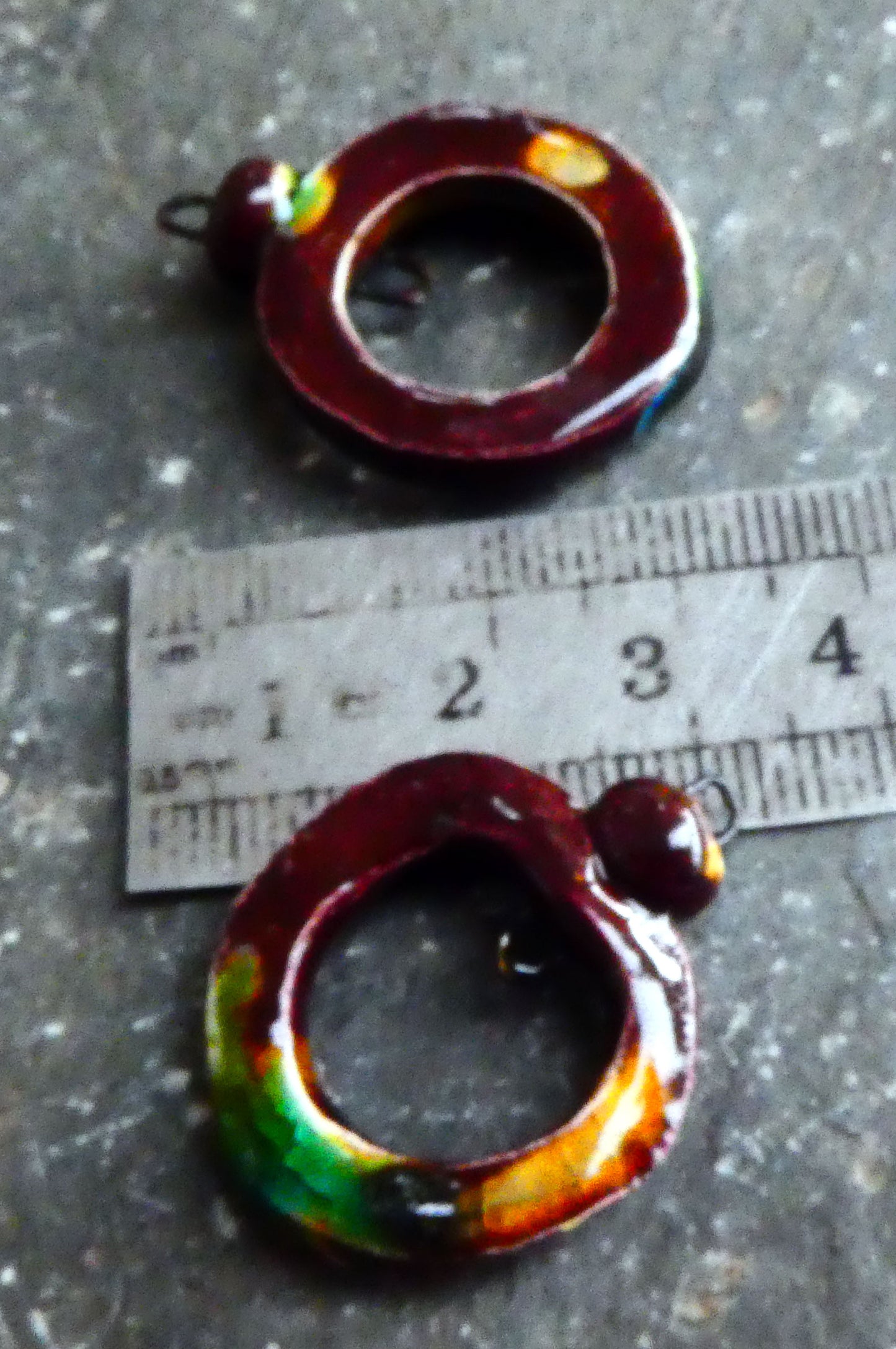 Ceramic Hoop Earring Connectors -Murano