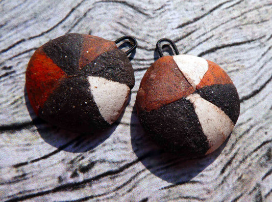 Mixed Ceramic Disc Drop Earring Charms #3