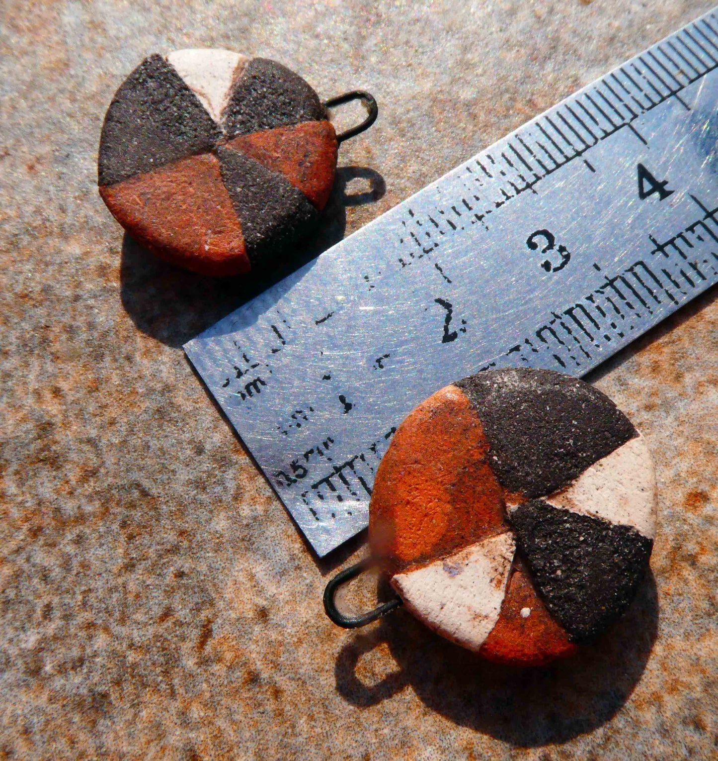 Mixed Ceramic Disc Drop Earring Charms #3