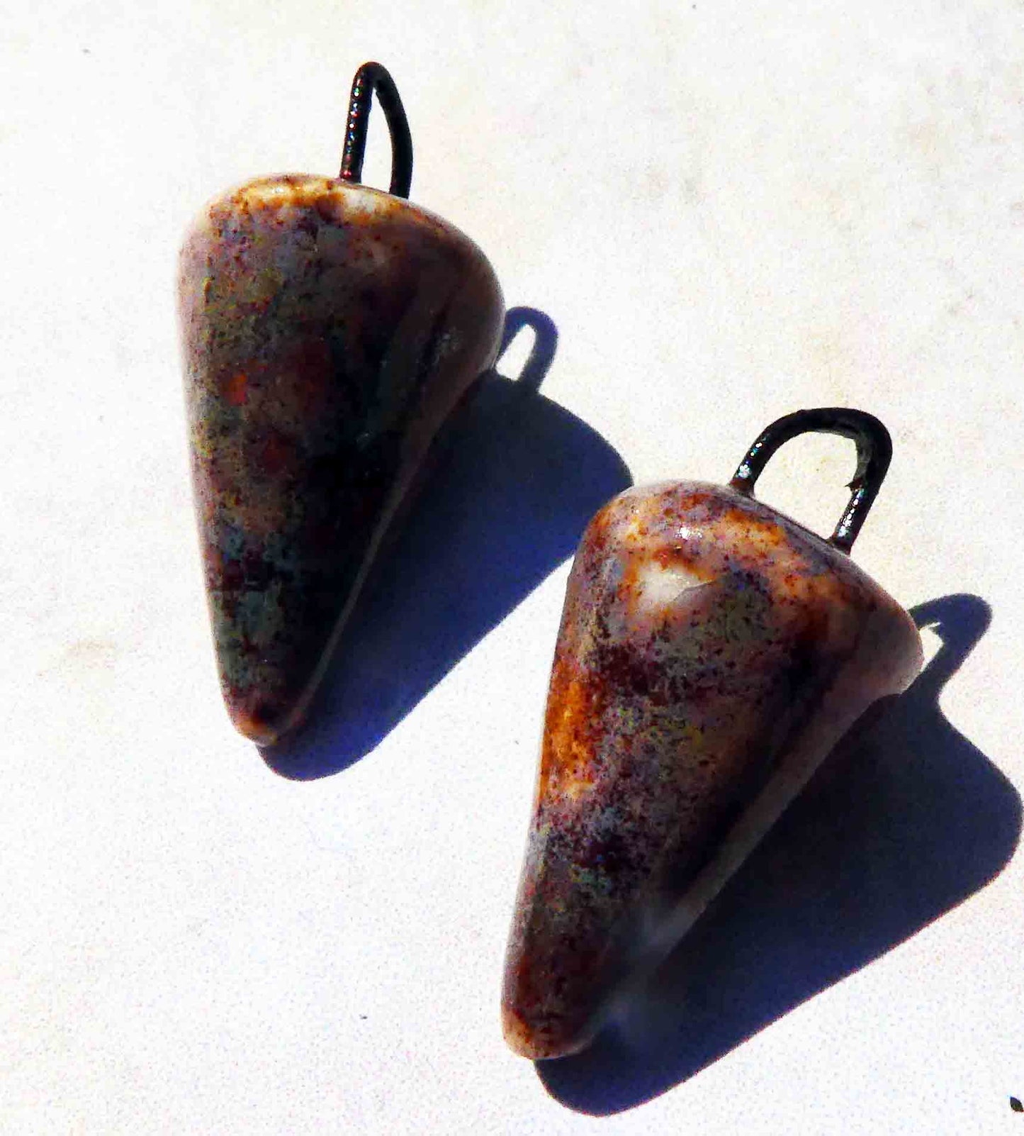 Ceramic Little Drops - Cones -Brown Speckle