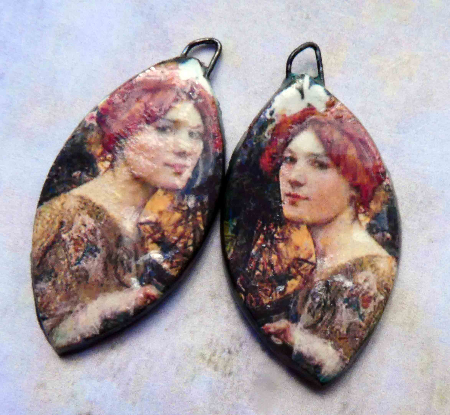 Ceramic Decal Edgar Maxence Earring Charms #2
