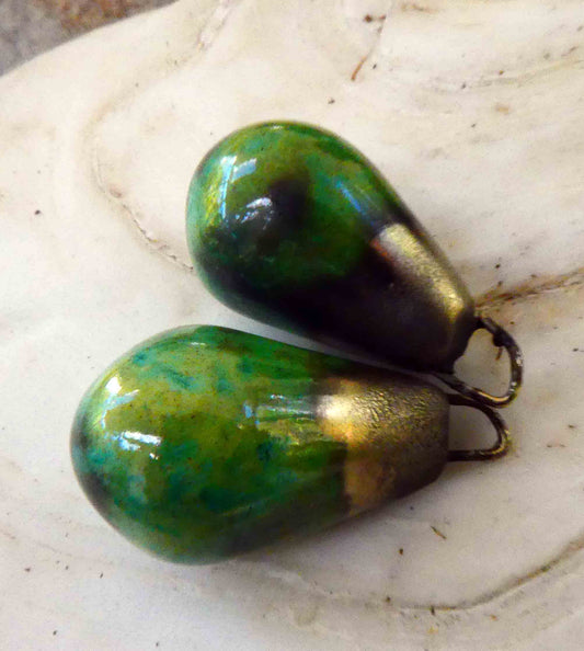 Ceramic Drops Earring Charms -Supernova