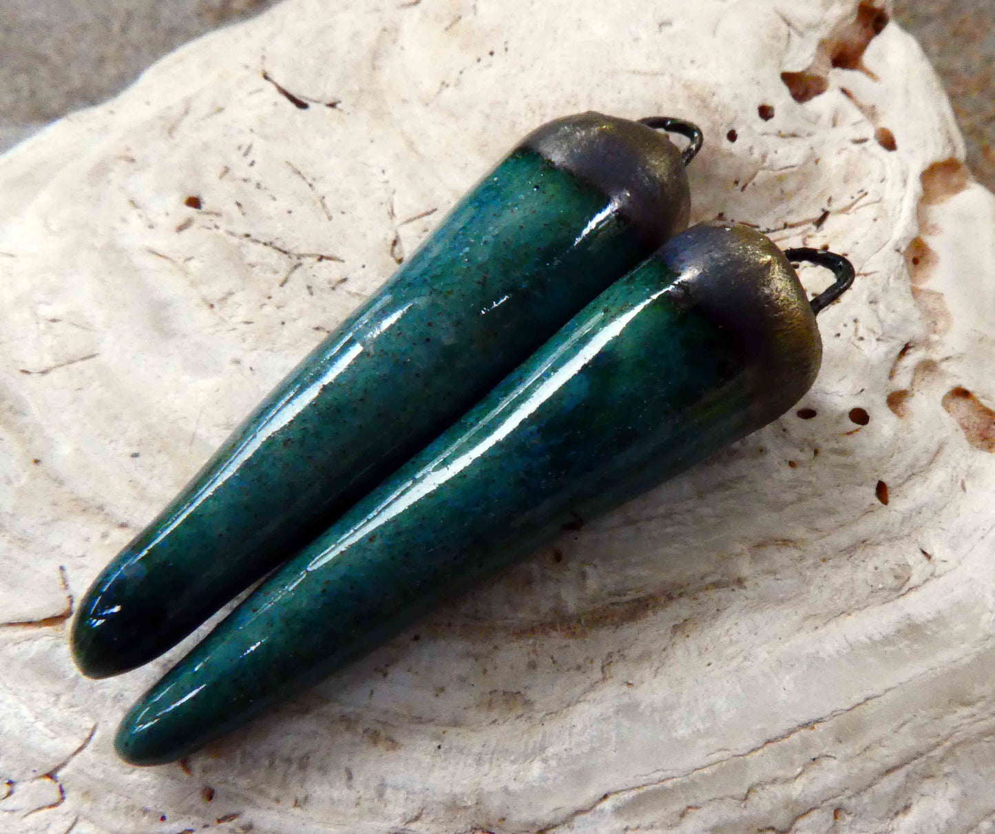 Ceramic Spikes Earring Charms - Bora Bora