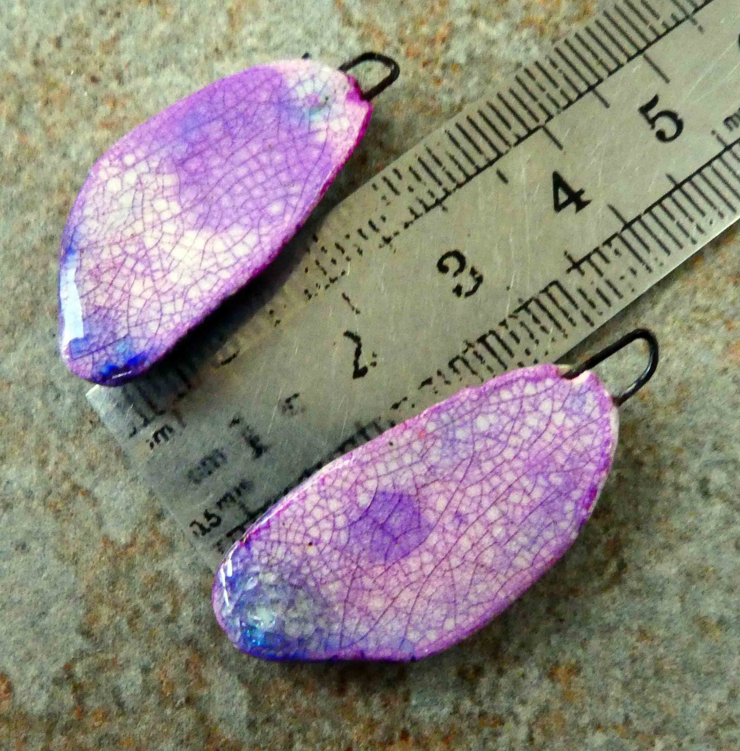 Porcelain Dragonfly Wing  Earring Charms #12