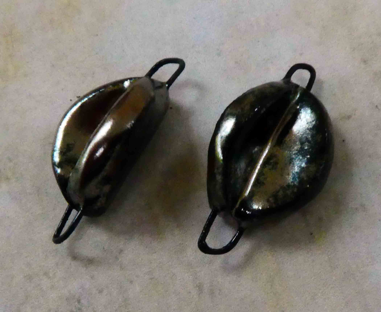 Ceramic Folded Earring Connectors - Gloria