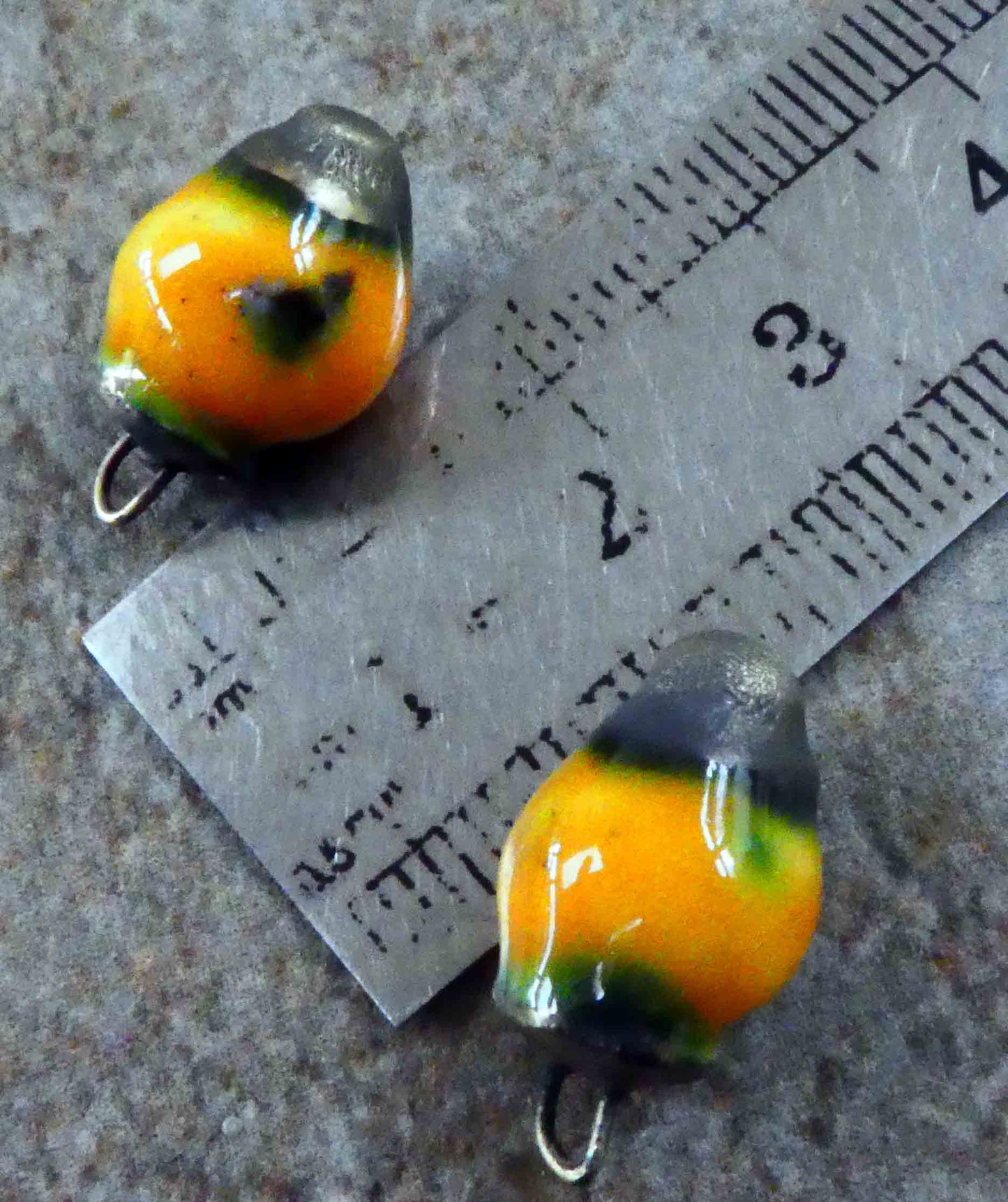 Ceramic Bobbly Bobble Earring Charms - Yellow