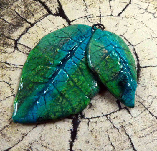 Ceramic Leaf Pendants #2