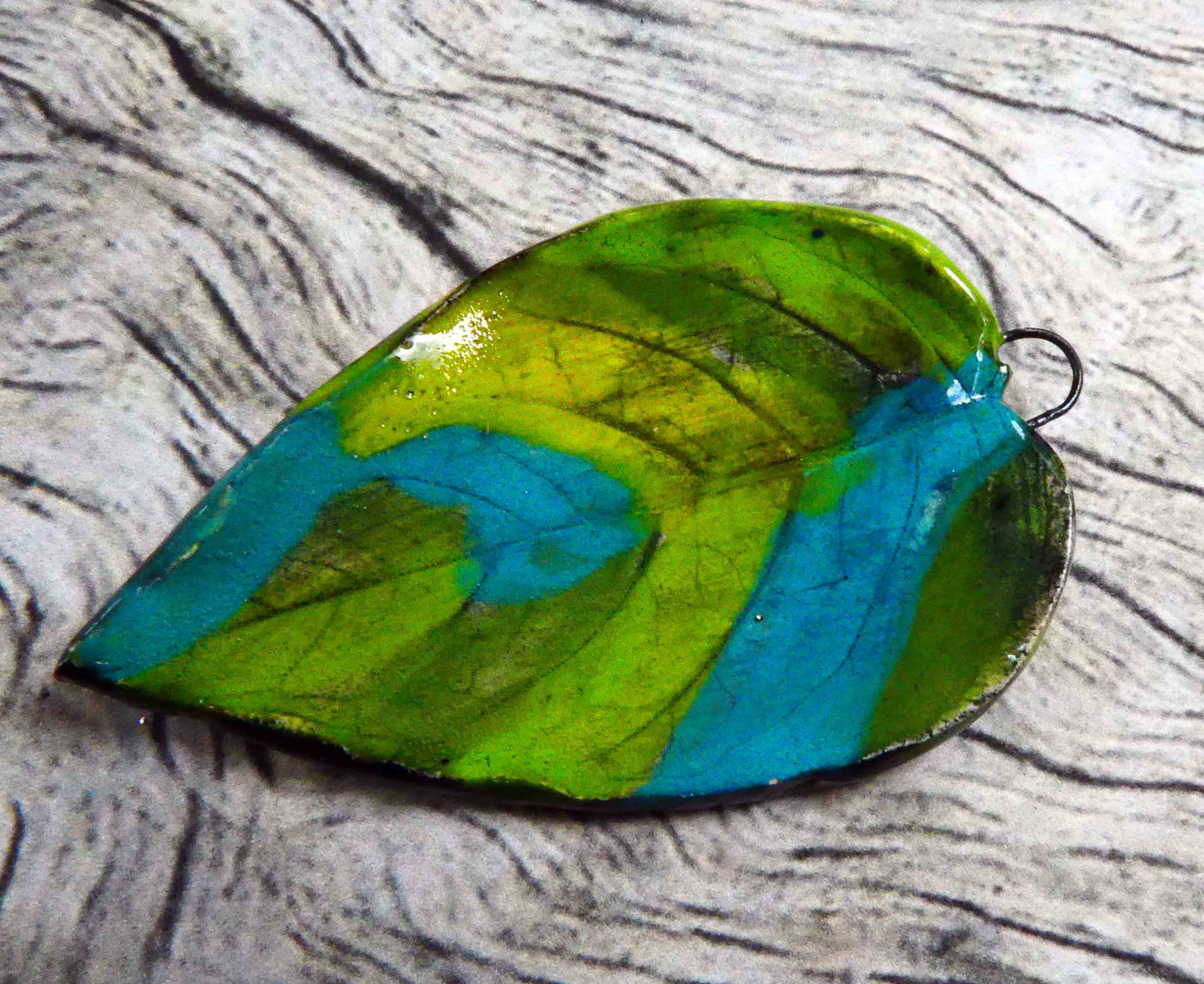 Ceramic Leaf Pendant #2