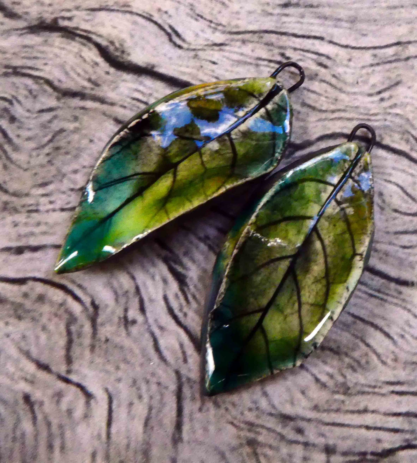 Ceramic Leaf Pendant #4
