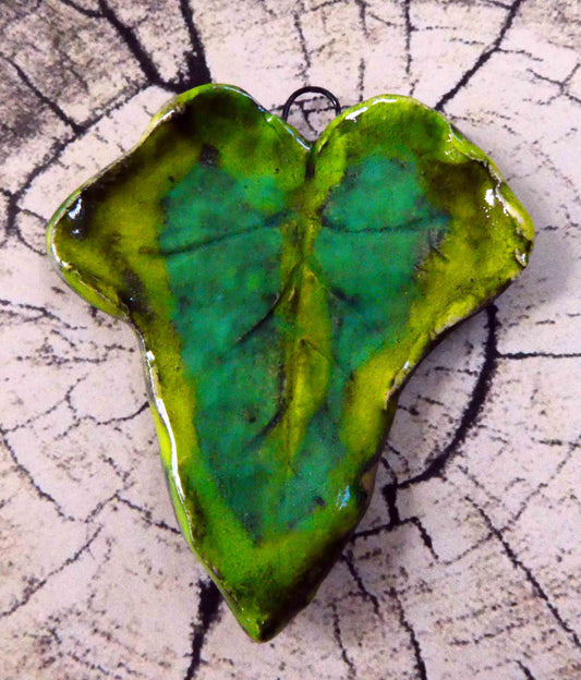 Ceramic Leaf Pendant #5